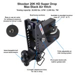 Shocker HD Max Black Super Drop Air Hitch - Diagram - Specifications