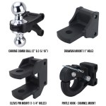 Shocker Farm Kit Mounts - (Chrome Combo Ball, Drawbar, Clevis Pin, Pintle Hook) SH-FTK-C