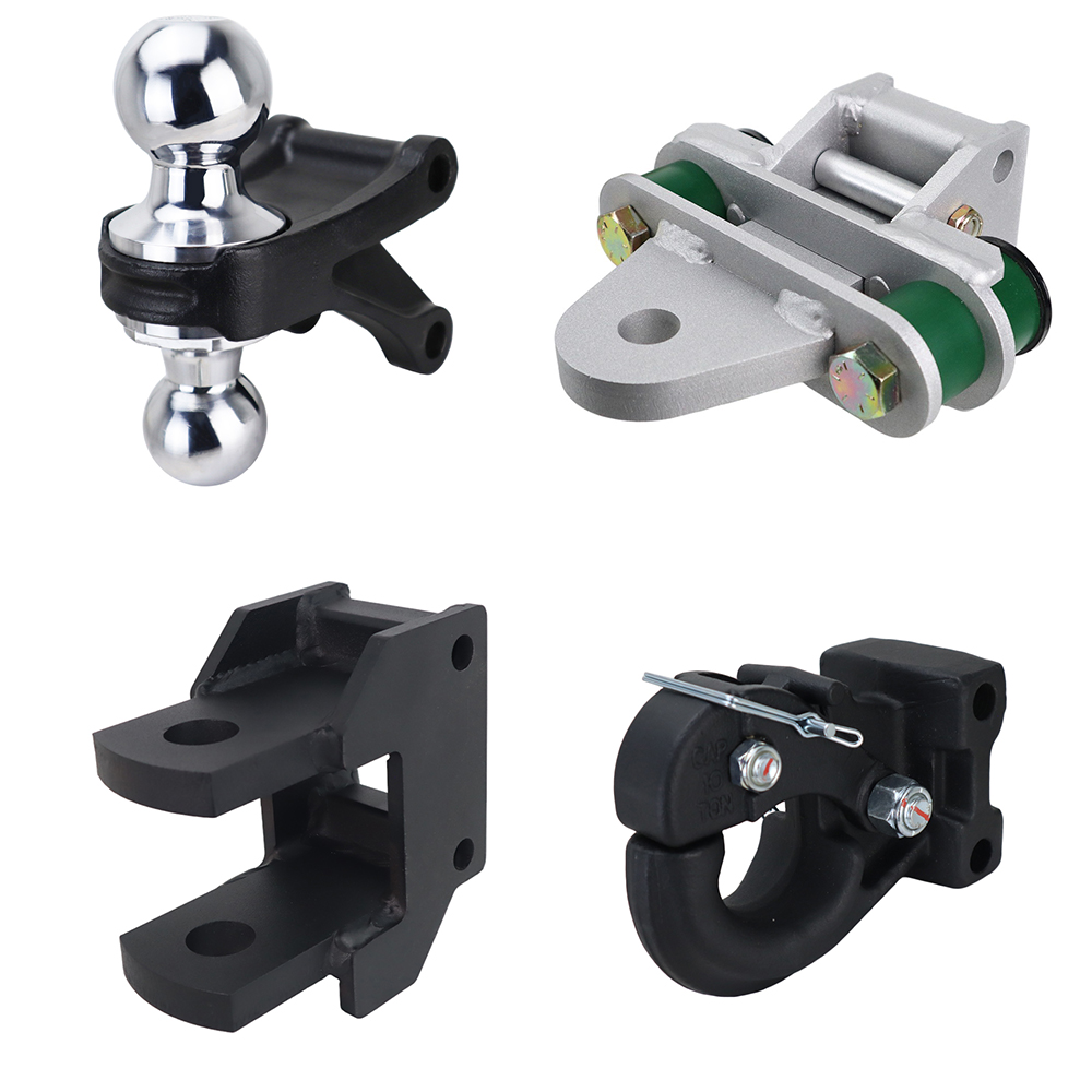 Shocker Deluxe Farm Mounts Kit - (Chrome Combo Ball, Quad Cushion Drawbar, Clevis Pin, Pintle) SH-FTK2-C