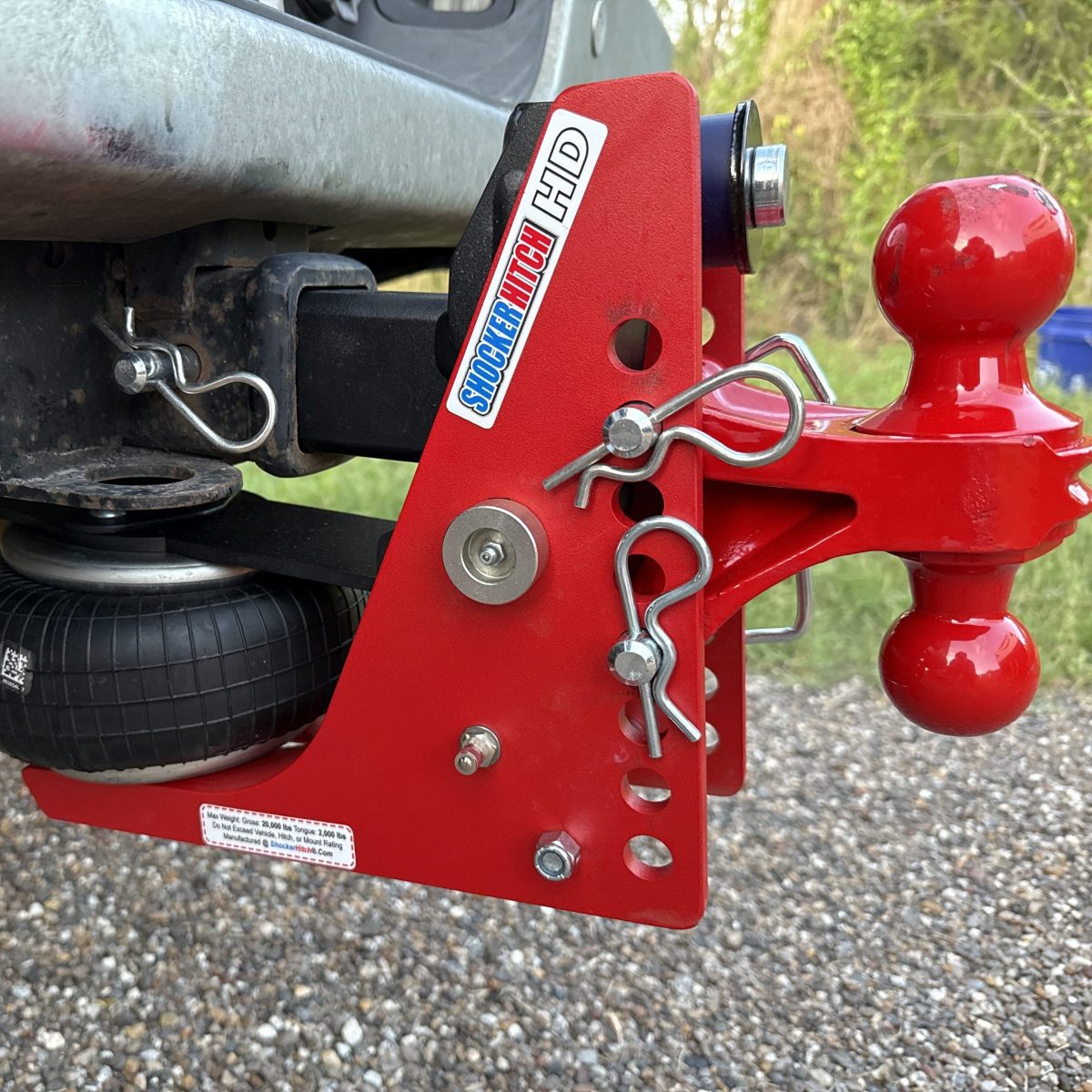 HD Air Hitch & Red Combo Installed