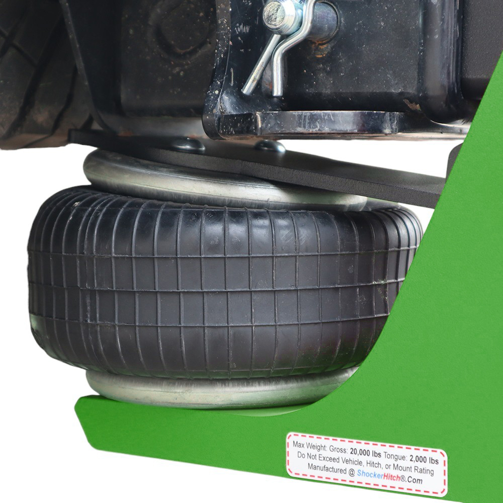 Built in Air Ride Absorbs Bumps, Tugs & Jerks - HD Air Hitch - Fully Adjustable