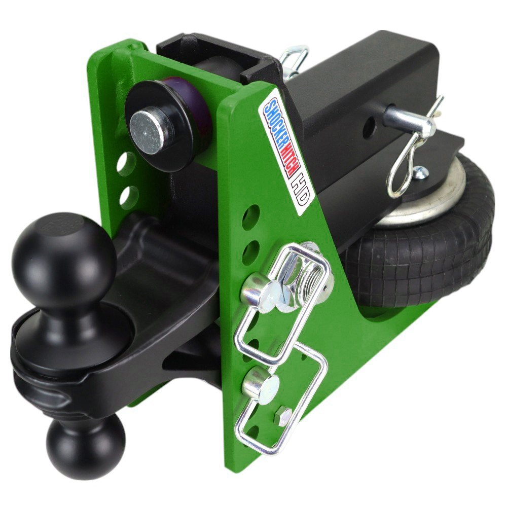 Shocker 20K HD Mean Green Air Hitch with Black Combo Ball Mount - For 2-1/2" Receiver