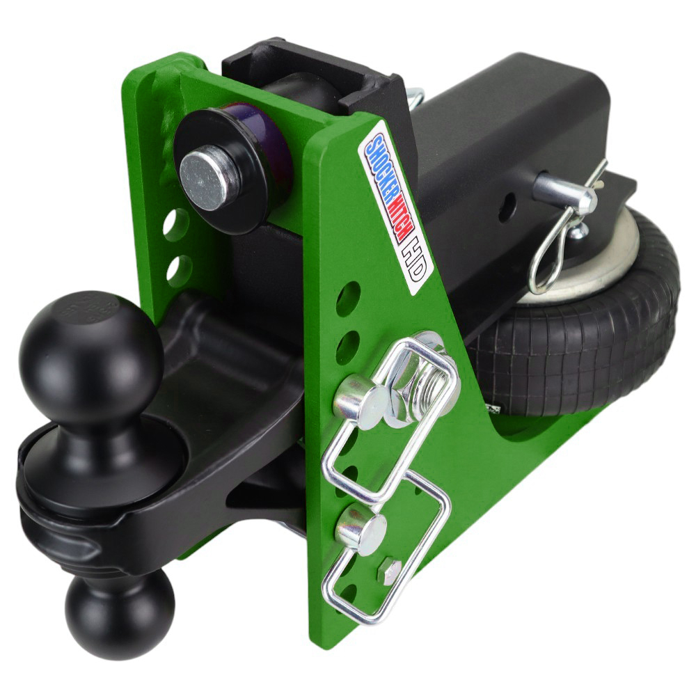 Shocker 20K HD Mean Green Air Hitch with Black Combo Ball Mount - For 3" Receiver