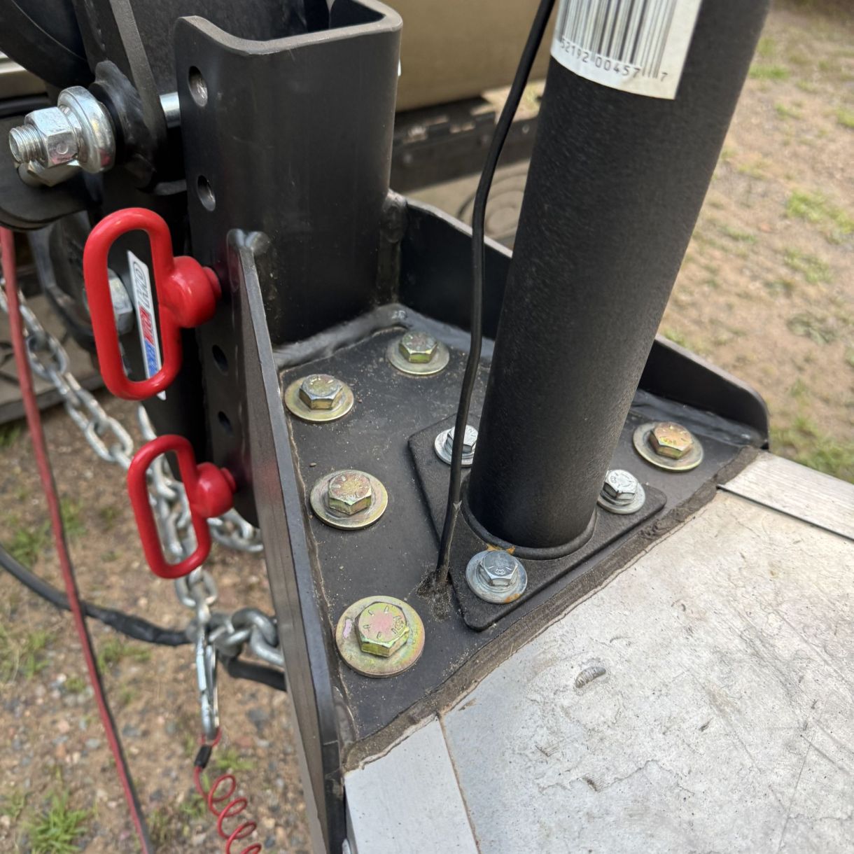 Bolt on Vertical Channel for Aluminum Trailers - Mount to A-Frame - Top View