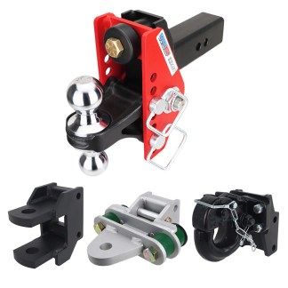 Impact Cushion Hitch Deluxe Farm Kit - Chrome Combo, Pintle, Cushion Drawbar & Clevis Fits 2-1/2" Receiver