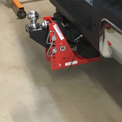 Shocker Air Hitch with Raised Ball Mount on Pickup
