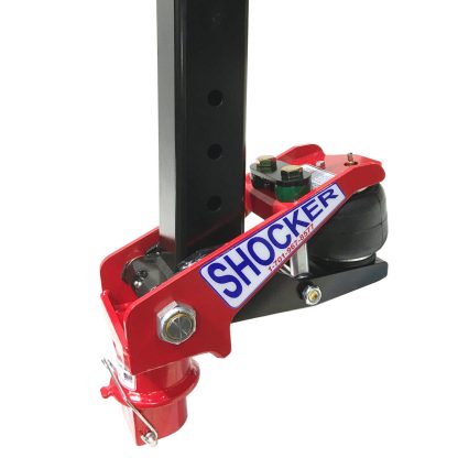 Gooseneck Shock Absorbing Hitch on Square Stem Gooseneck with Wallace Forge Coupler