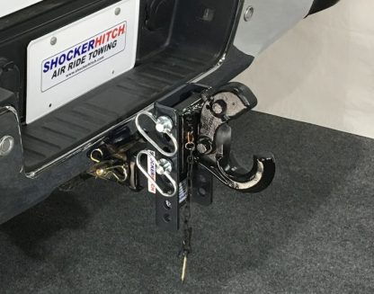SH-XR100-330 Shocker XR Adjustable Pintle Hook Ball Mount Installed Open