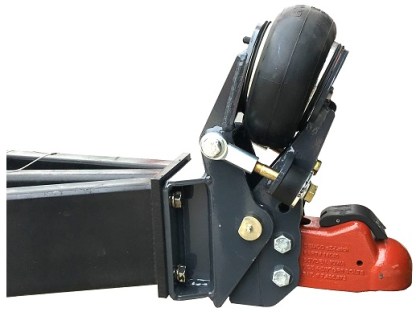 Shocker Air Trailer Tongue Mount Hitch with 2-5/16" Cast Coupler - Square Plate Mount Installed on Trailer