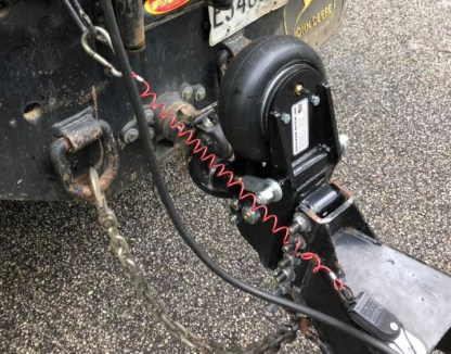 Air Trailer Tongue Pintle Ring Installed